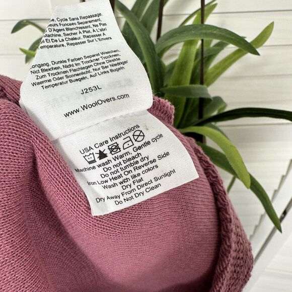 WoolOvers Textured Pullover Sweatshirt Top Pink Cotton Long Sleeve Plus Size XXL - Picture 11 of 12